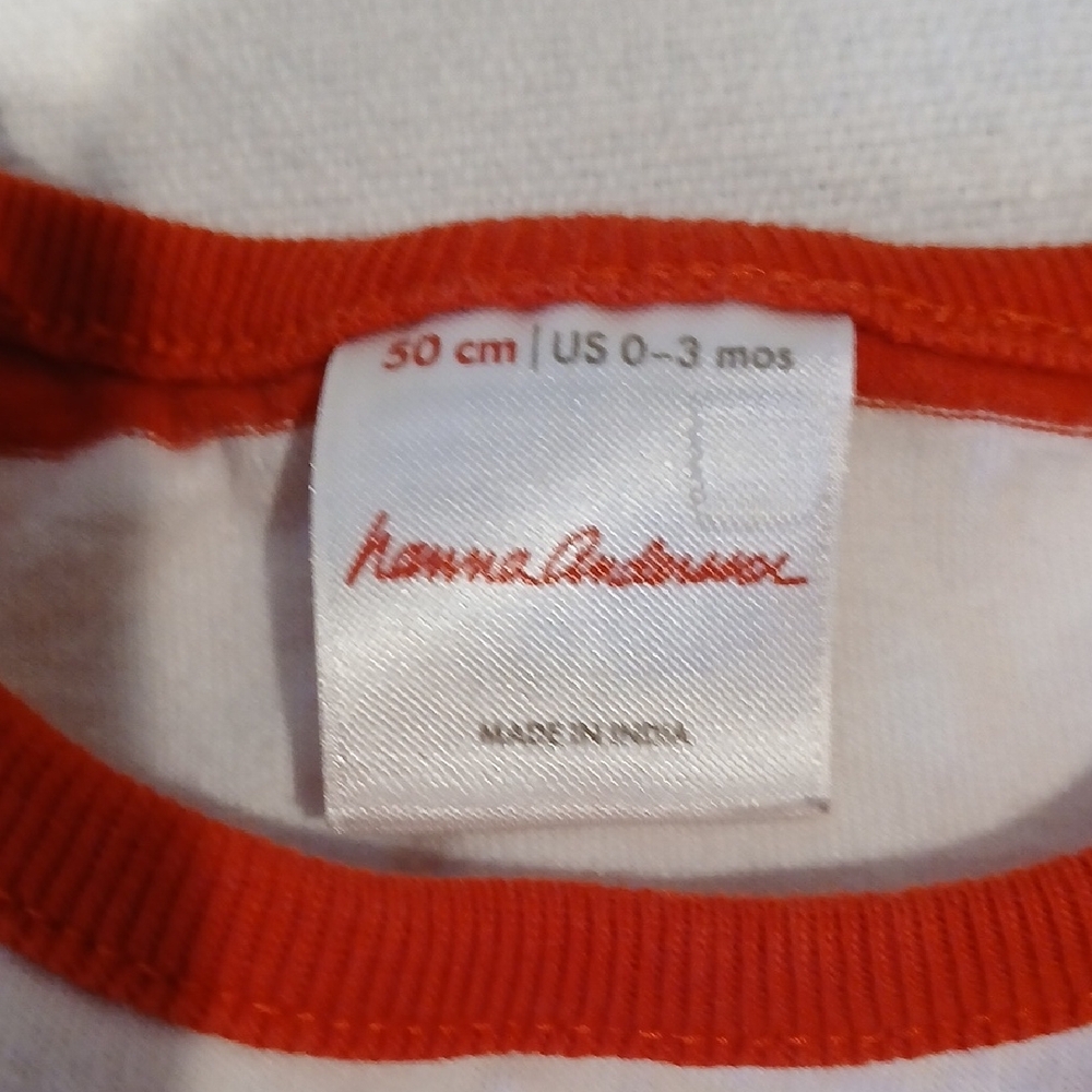 Hanna Andersson Red & White Strawberry Print One-Piece Bodysuit - Picture 2 of 6